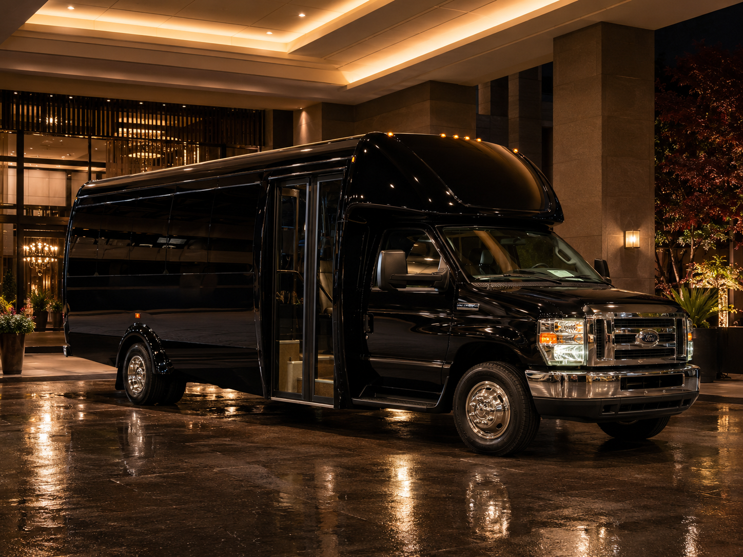Black Black Limo Bus from the ETI fleet