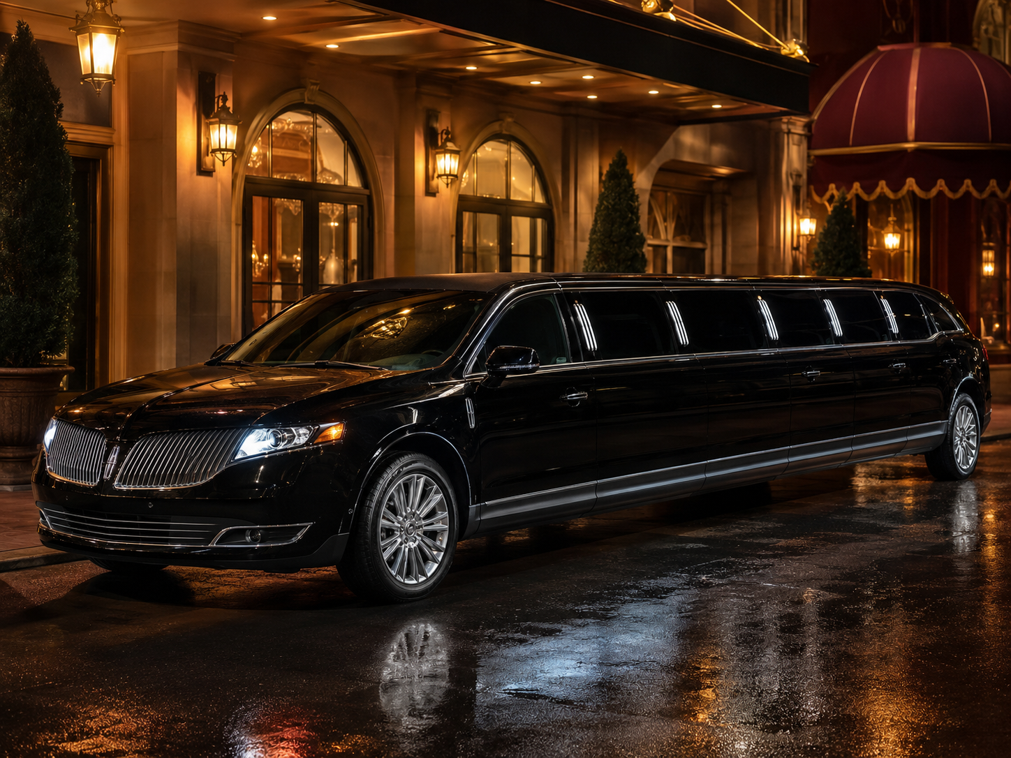 Black Sedan Stretch Limousine from the ETI fleet