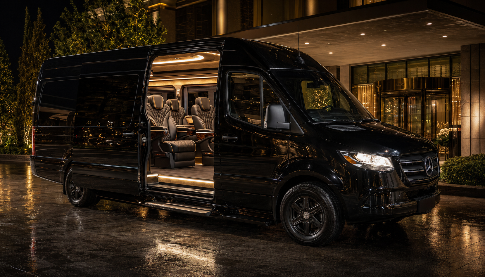 Black VIP Executive Sprinter from the ETI fleet