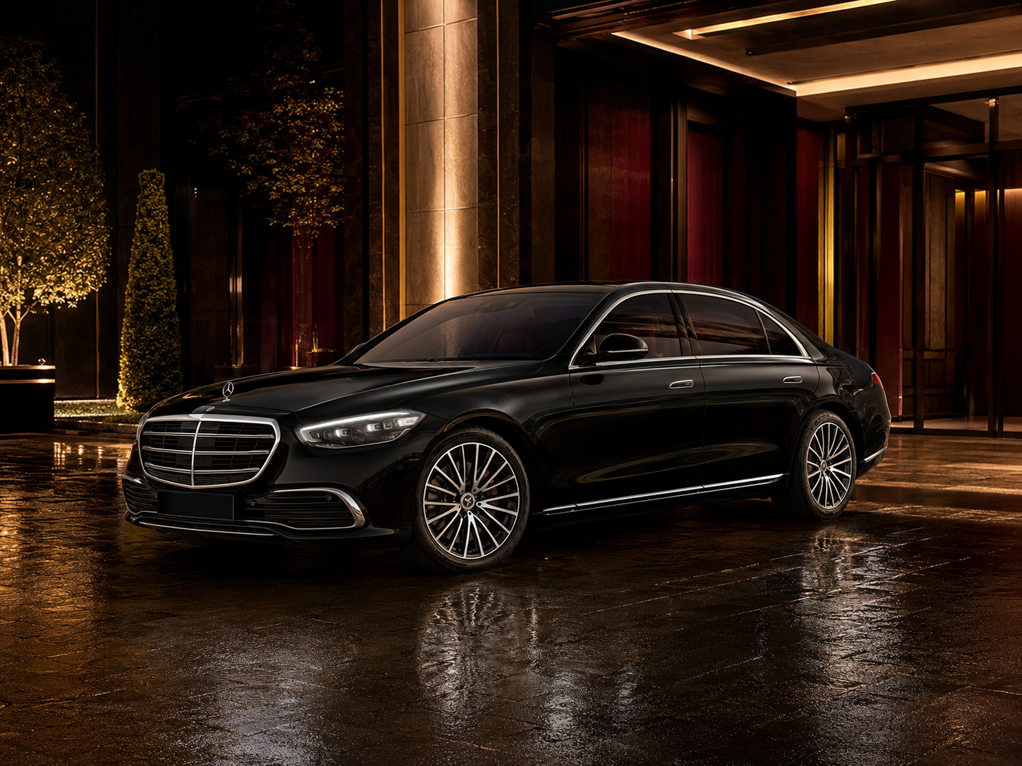 Black Mercedes-Benz S-Class from the ETI fleet